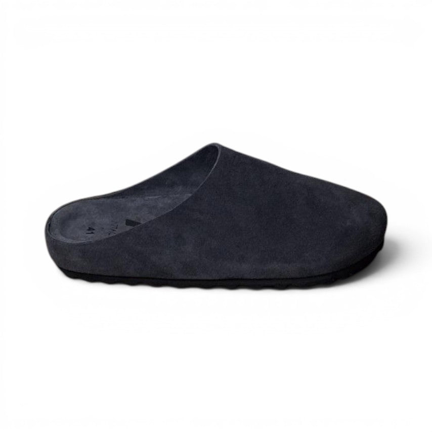 Mule Midnight Gray Suede Leather