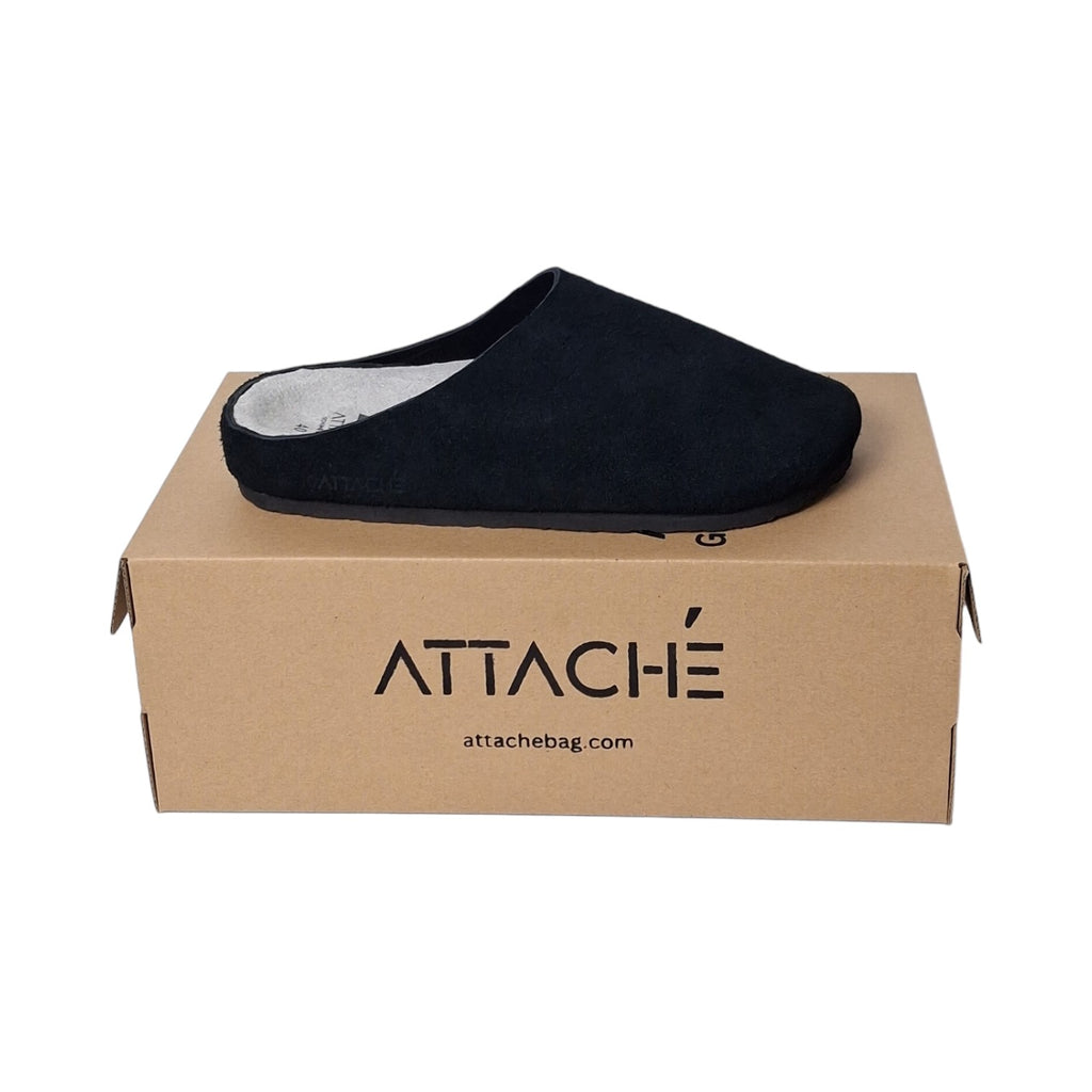 SALE: Mule Black Suede Leather