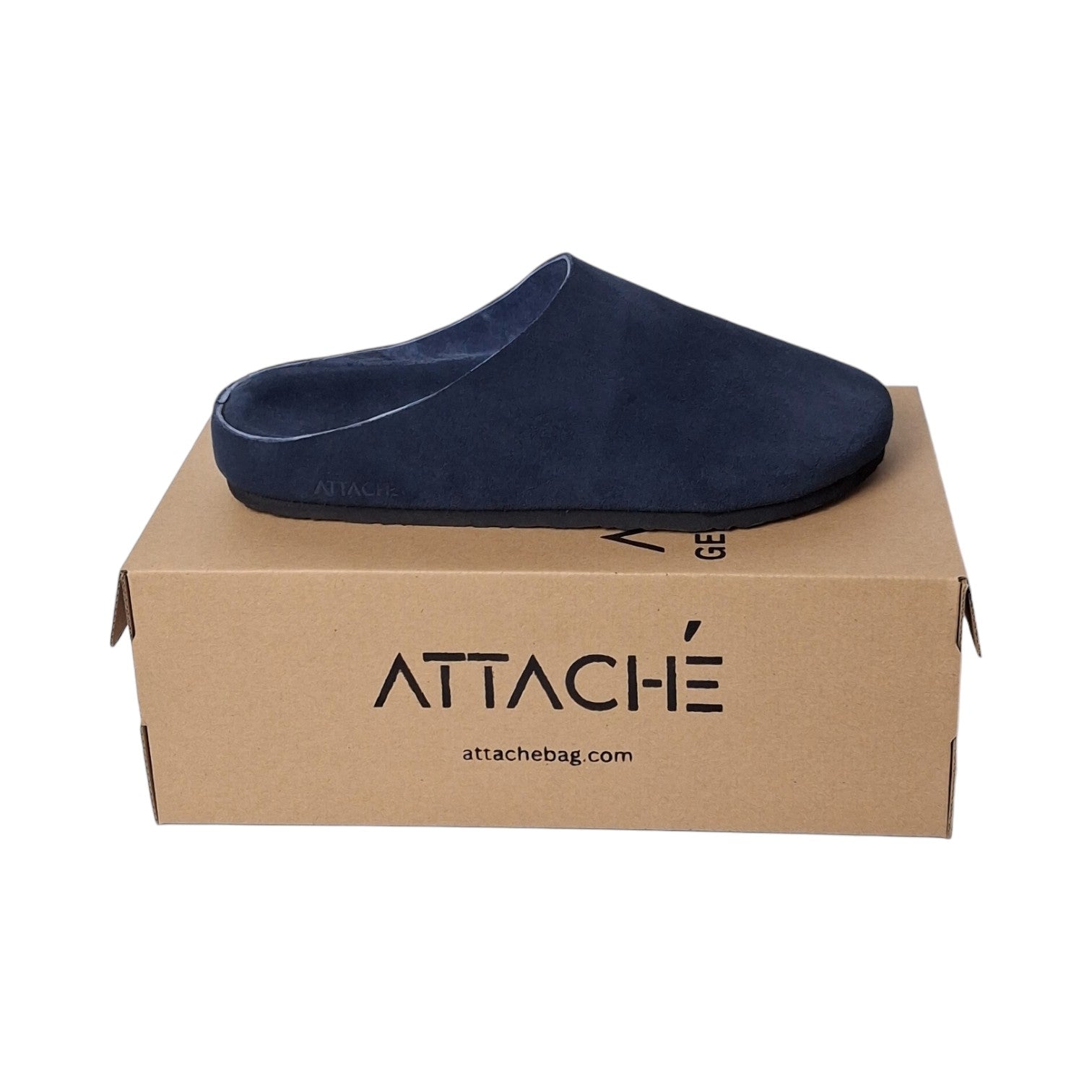 Mule Midnight Navy Suede Leather