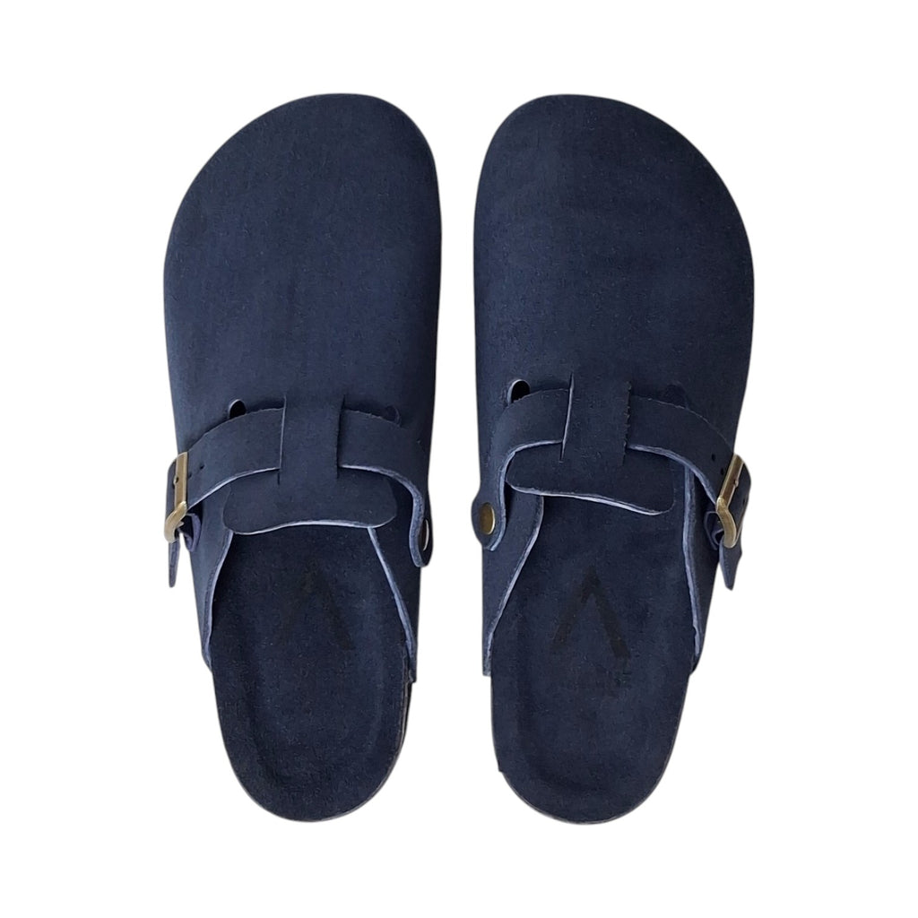 Clogs Midnight Gray Suede Leather