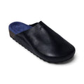 Mule V2 Black Grain Leather Blue Footbed
