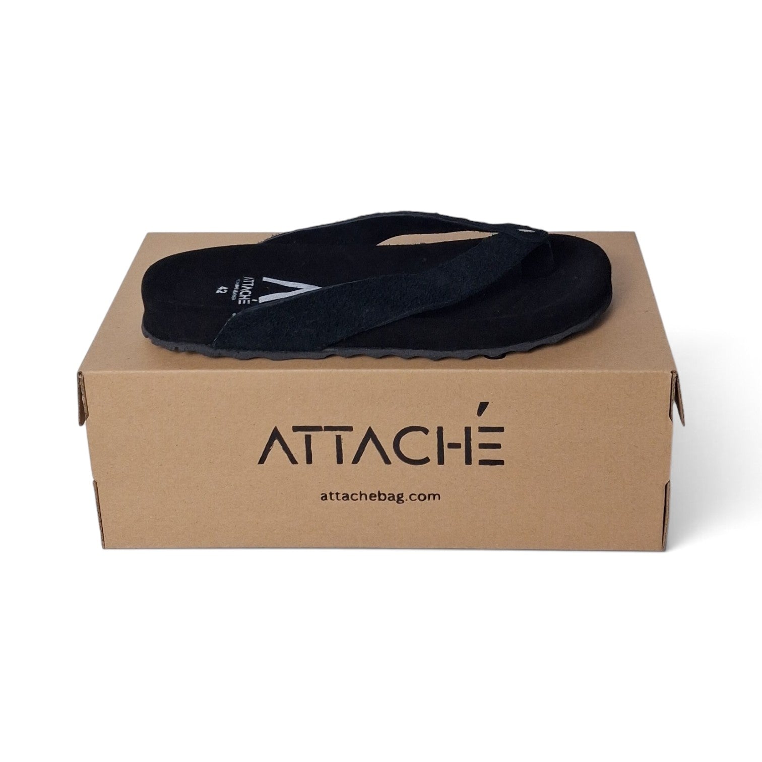 Solis Black Suede Leather Slippers