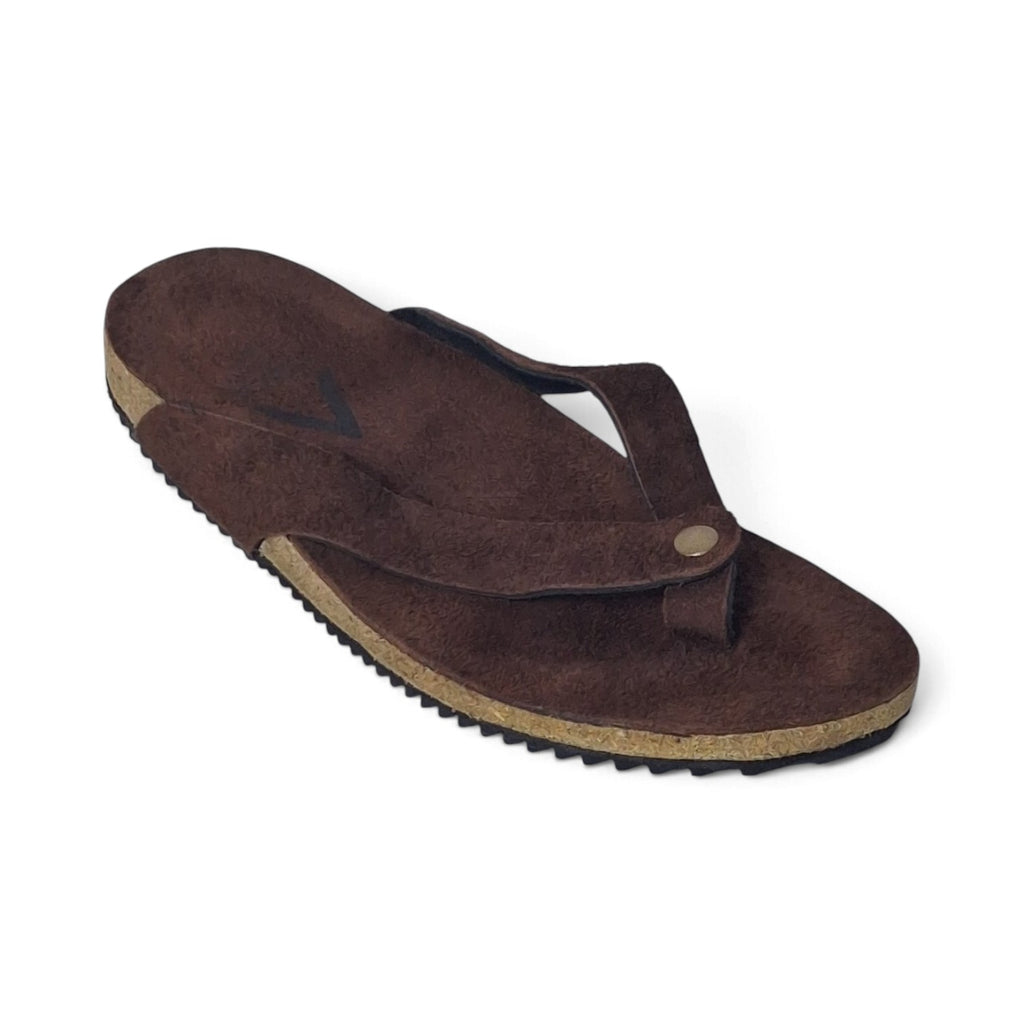 Solis Brown Suede Leather Slippers