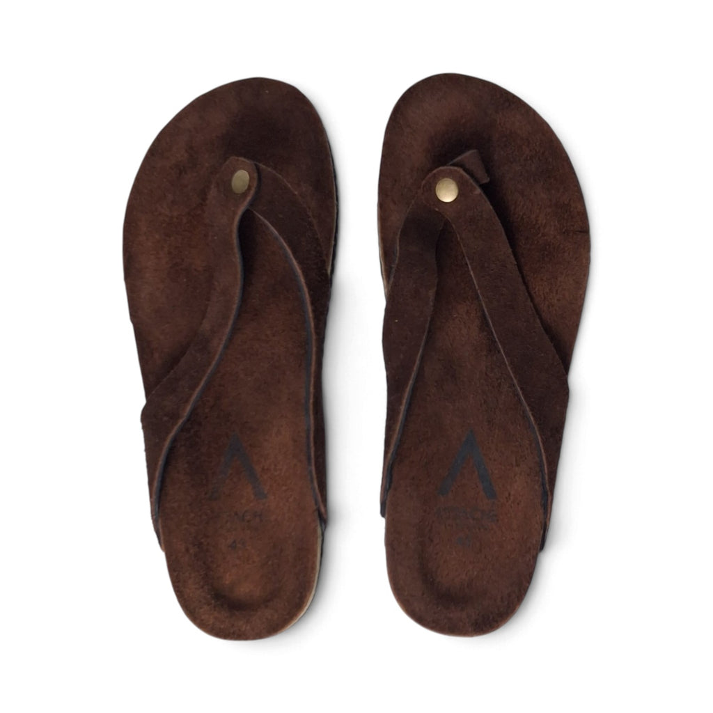 Solis Brown Suede Leather Slippers