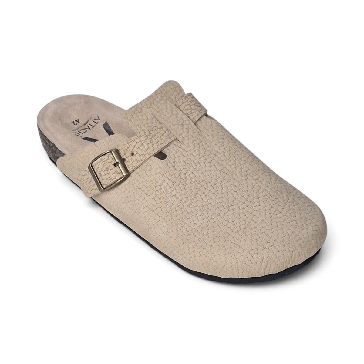 Clogs Knitted Pattern Soft Suede Leather