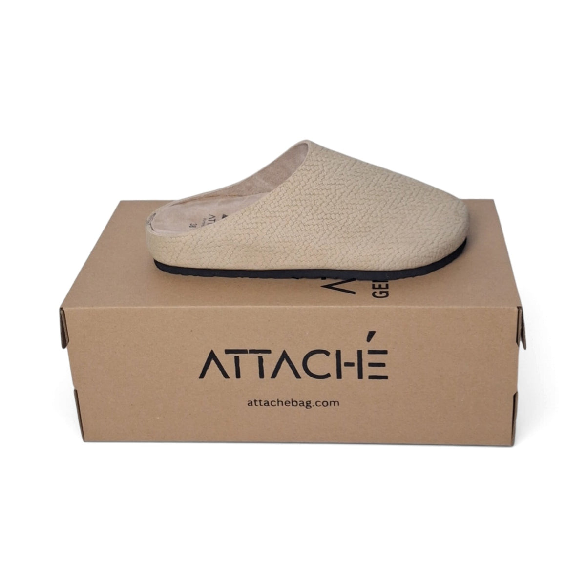 Mule Knitted Pattern Soft Suede Leather