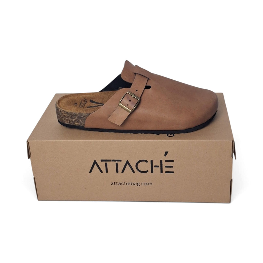 Clogs Vintage Tan Napa Leather