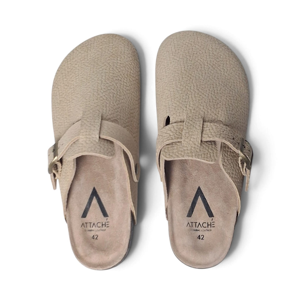 Clogs Knitted Pattern Soft Suede Leather