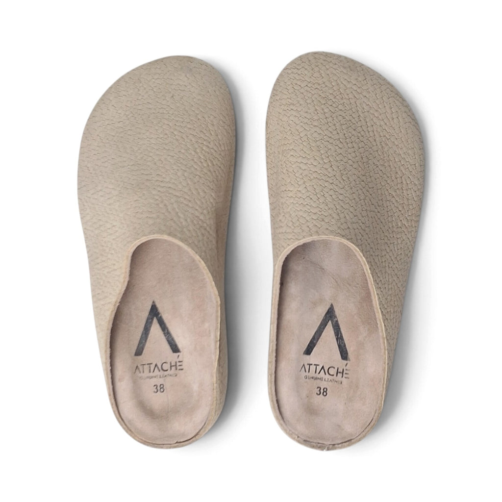 Mule Knitted Pattern Soft Suede Leather